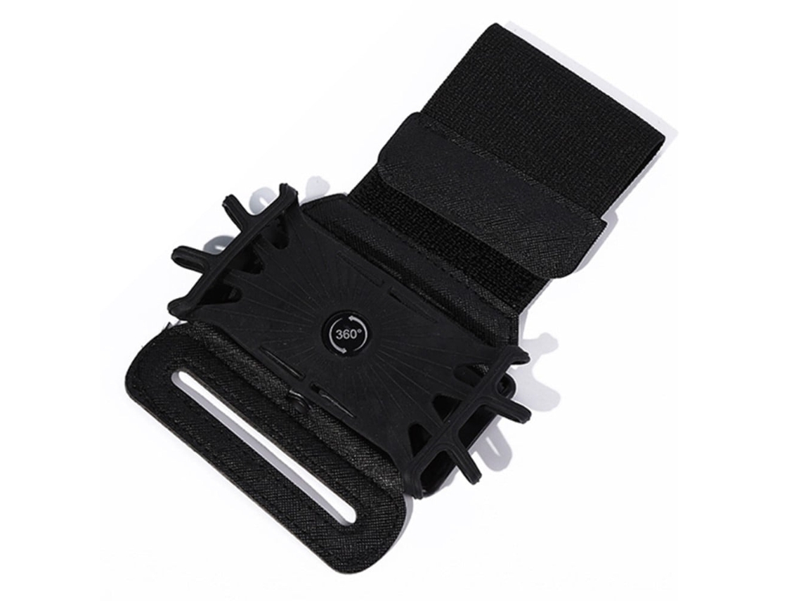 Suporte Giratório Para Celular Com Alça De Silicone - Preto, Tamanho Universal Para Celulares De 4,5 A 6,7 ​​polegadas.