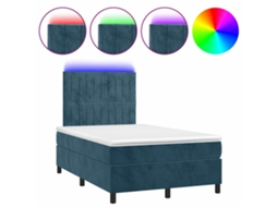 Box Spring Bed, Box Spring Beds Vidaxl Azul Veludo (120 X 200 Cm)