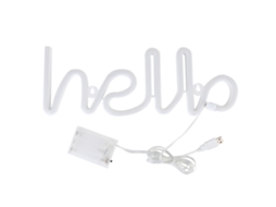 Luz Led em Forma de Letra Hello Rosa Decorativa para Festas Aniversário Casa Usb/bateria | S/MARCA