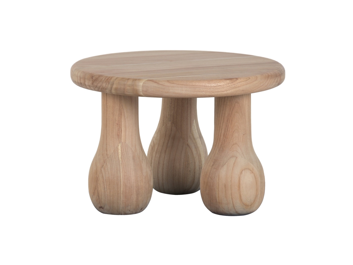 Mesa Lateral de Mindi Natural 60x60x40cm ALEXANDRA HOUSE LIVING