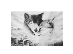 Laxiscreed Arte De Parede Com Lobo Preto E Branco Para Decorar A Sua Casa