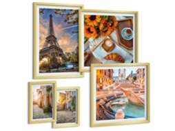 Conjunto De Pinturas Vistas Atmosféricas De Cafés Espelharte (5 Peças)