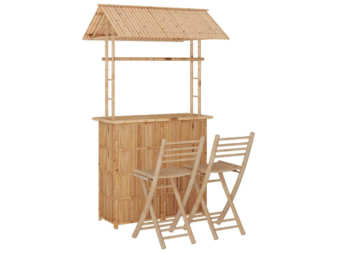 Maison Exclusive - 3 Pcs Conjunto De Bar Em Bambu