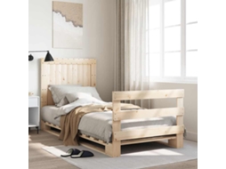 Vidaxl Estrutura De Cama Com Cabeceira 90x200 Cm Pinho Maciço