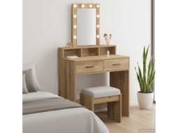 Vidaxl Mesa De Vestir Castanho 79 X 41 X 140 Cm Derivados De Madeira