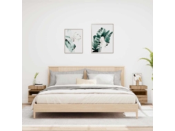 Vidaxl Mesas Cabeceira C/luzes Led 2pc 40x39x48,5cm Carvalho Artisiano
