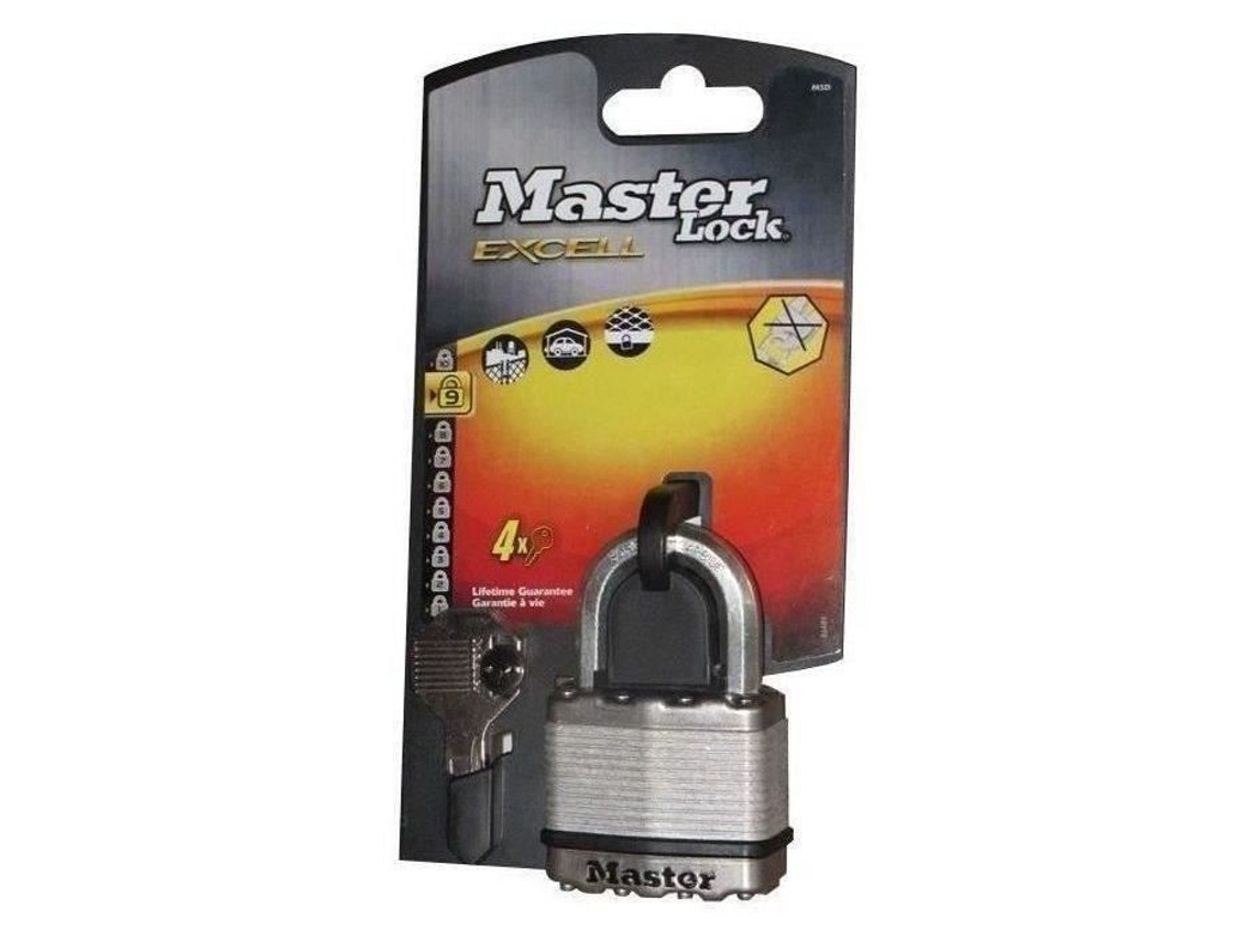 Cadeado Excell em Aço Laminado 50 Mm MASTER LOCK Resistente a Choques e Roubo