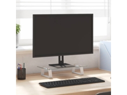 Vidaxl Suporte Para Monitor 40x20x8 Cm Vidro Temperado E Metal Branco