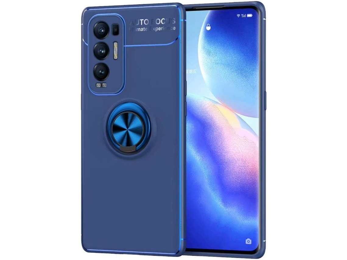Capa Encontrar Neo Ultra Fino Anel Carro para Oppo Oppo Find X3 Neo HONGWE. Anti-Choque Magnética com Anel de Suporte