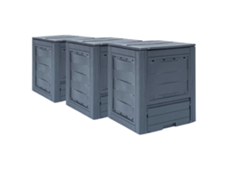 Garden Composter, Garden Composters Vidaxl Cinzeto Plástico (n/a)