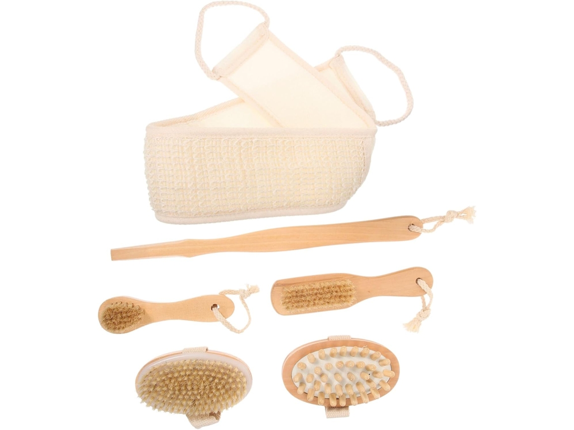 Conjunto De 5 Peças Escovas Esfoliantes Hemobllo, Incluindo Bucha Vegetal E Escova De Banho, Para Homens E Mulheres