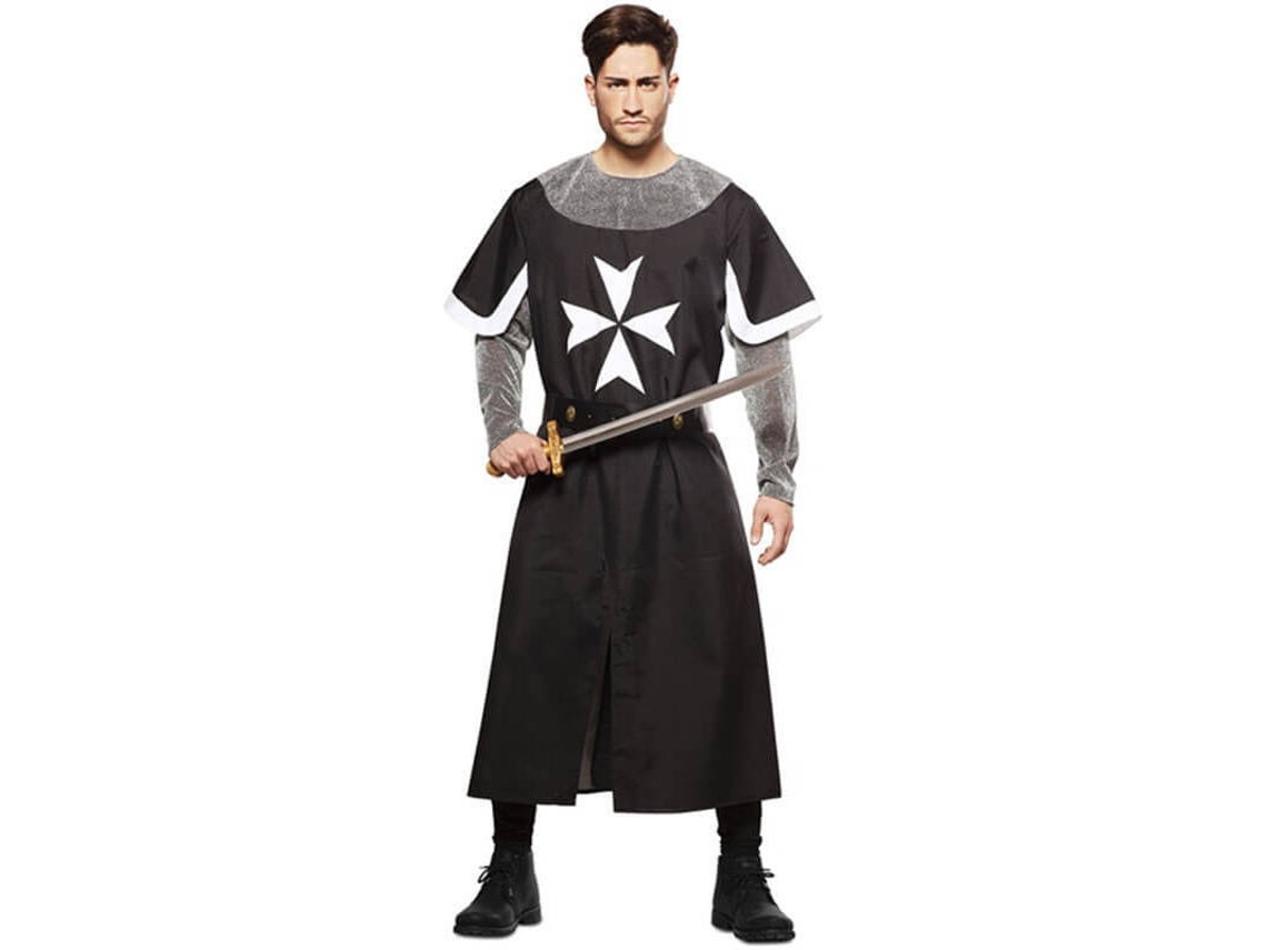 Fato de Homem DISFRAZZES Cruzado Medieval Preto (Tam: )