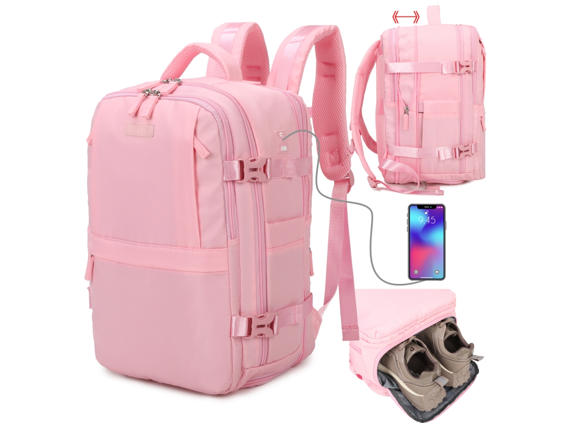 Mochila De Cabine Expansível 1990s Ryanair Rosa (40x25x20 25cm 20l 25l)