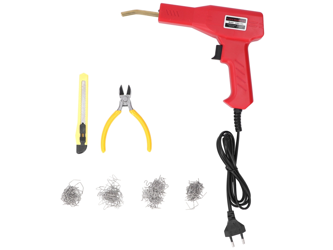 Máquina de solda plástica portátil de 50 W, grampeador a quente, pistola de solda, kit de reparo de para-choques de carro, plugue UE 220 V