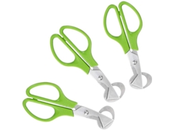 Tijeras de Cozinha para Cortar Ovos de Codorniz de Aço Inoxidável 3 Peças Ferramenta Essencial
