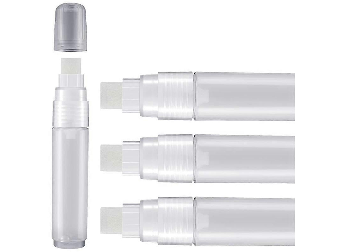 Pacote Com 4 Canetas Marcadoras Permanentes Acrílicas De 15 Mm Vazias, Marcador Branco Transparente, Ponta Fina, Recarregáveis ​​e Vazias. Olysi Shop
