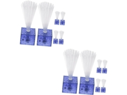 Conjunto de 12 Luzes Decorativas de Fibra Óptica Led para Casamentos e Festas, Iluminação Ambiente Colorida. SFUSHOS