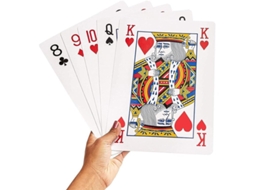 2026 baralho Gigante Super Grande Baralho Completo de Poker de Novidade com Índice Padrão, 20x28cm