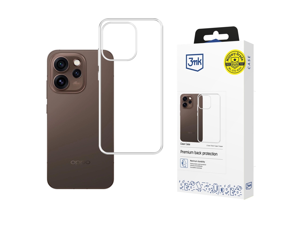Capa Transparente 3mk Para Oppo Reno 15 Pro 5g Cph2813, Capa Protetora Anti-impressão Digital.