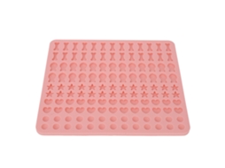 Forma de silicone para assar em formato de coração, osso, estrela e peixe.