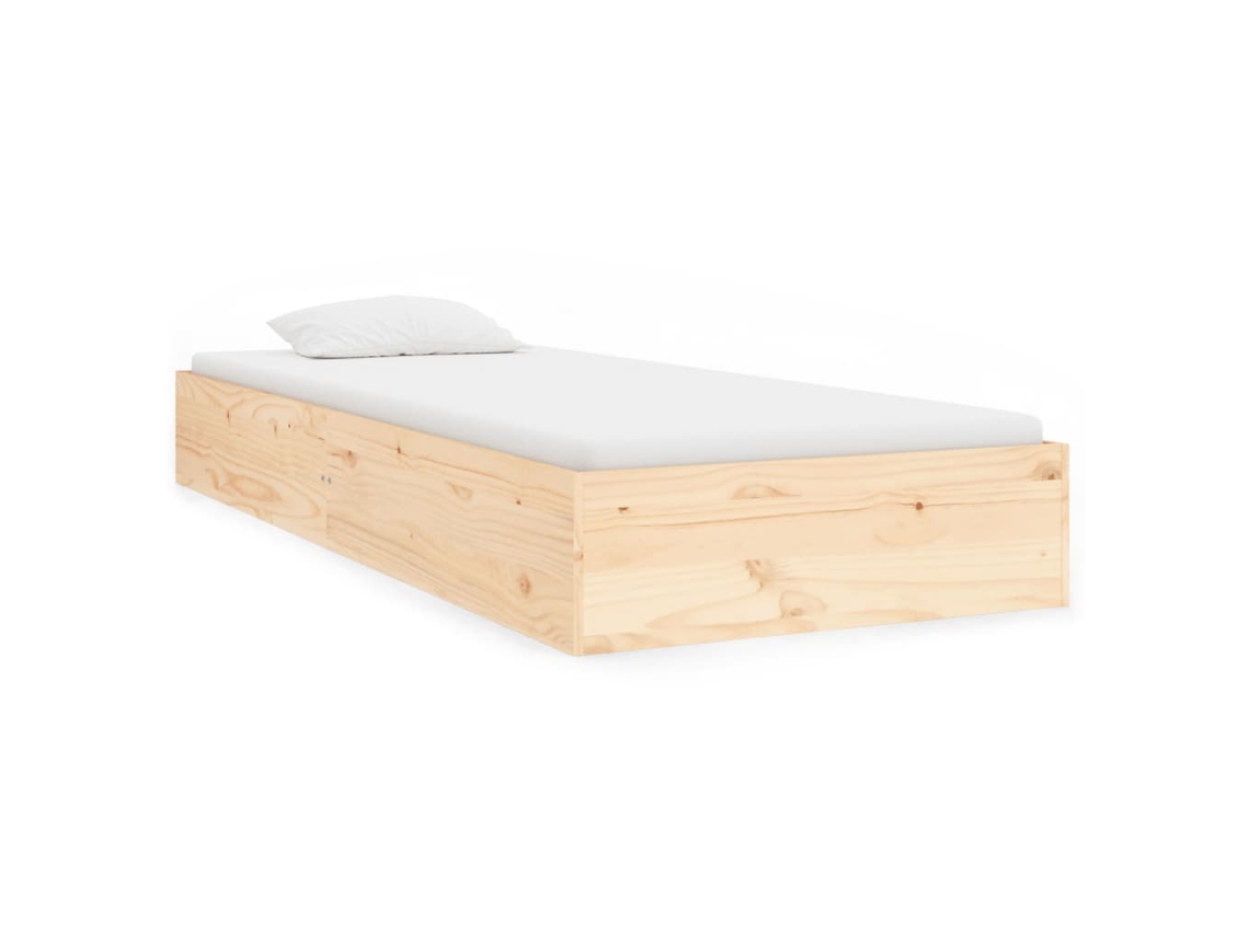 Estrutura de Cama Solteiro 90x190 Cm Madeira Maciça MAISON EXCLUSIVE