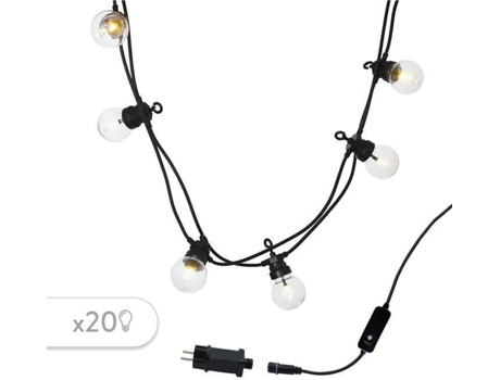 Guirlanda Conectável Party Clear  20 lâmpadas Guinguette - LED - 9,6 m - Branco