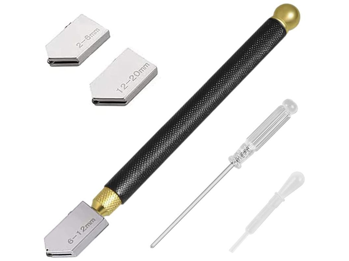 Cortador de Vidro Profissional Estilo Lápis para Cortar Vidro Tijolo Espelho 20mm de Espessura
