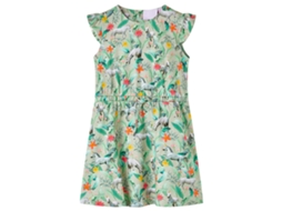 Vestido De Criança Com Manga Sino Caqui-claro 104