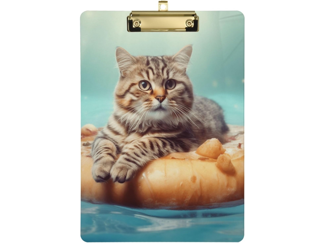 Prancheta Flutuante Pizzas E Gatos No Mar, Conjunto De Pranchetas Transparentes