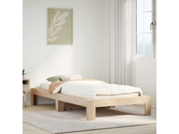 Vidaxl Cama Sem Colchão 100x200 Cm Madeira De Pinho Maciça