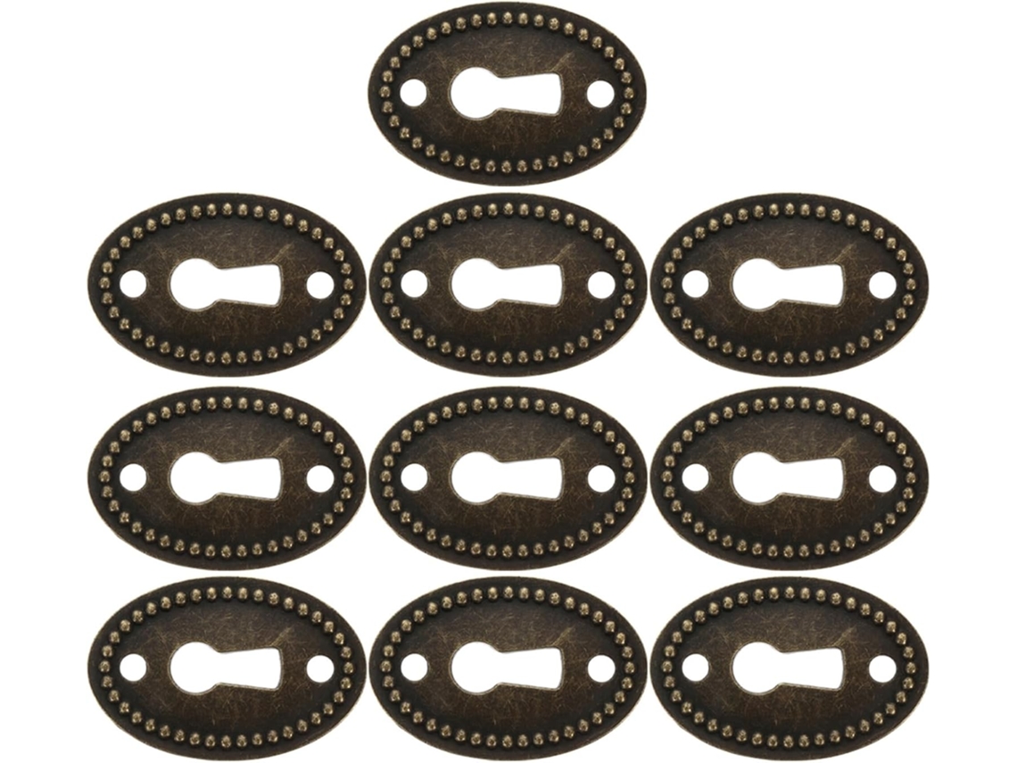 Kichvoe Conjunto De 10-tampas Decorativas Ovais Para Fechaduras Gavetas E Armários, Liga De Zinco, Design De Inspiração