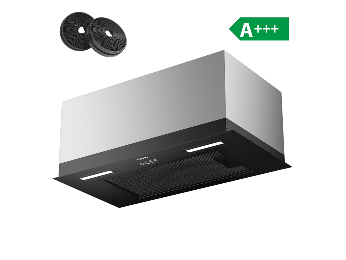 Exaustor Ciarra De Armário A+++ 60cm 650m³/h Recirculação Com Filtros De Carvão (2 Peças) E Exaustão Externa Touch Button Preto Awb6926a