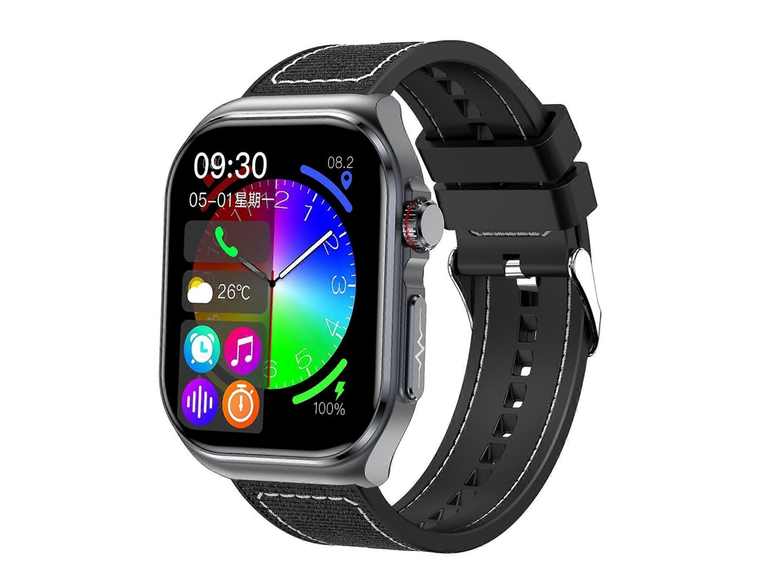 Smartwatch ET585 de 2,04 polegadas com pulseira de nylon, à prova d'água IP68, compatível com ECG e medição da composição sanguínea VONKELIOS