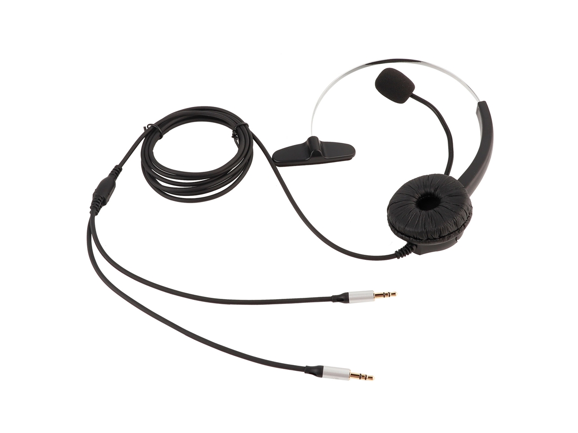Fone De Ouvido Para Call Center Com Microfone, Viva Voz, Cancelamento De Ruído, Mono, Com Interface De 3,5 Mm Para Telefone De Mesa Brilvibera