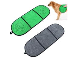 2 Toallas De Baño Para Perros Super Absorbentes Microfibra Talla 63x23cm Para Perros Y Gatos De Todas Las Razas Y Tamaños