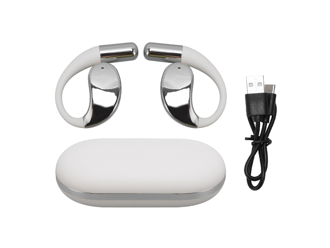 Fone de Ouvido Bluetooth Mali V5.4 Cancelamento de Ruído 8h reprodução confortável para esportes branco