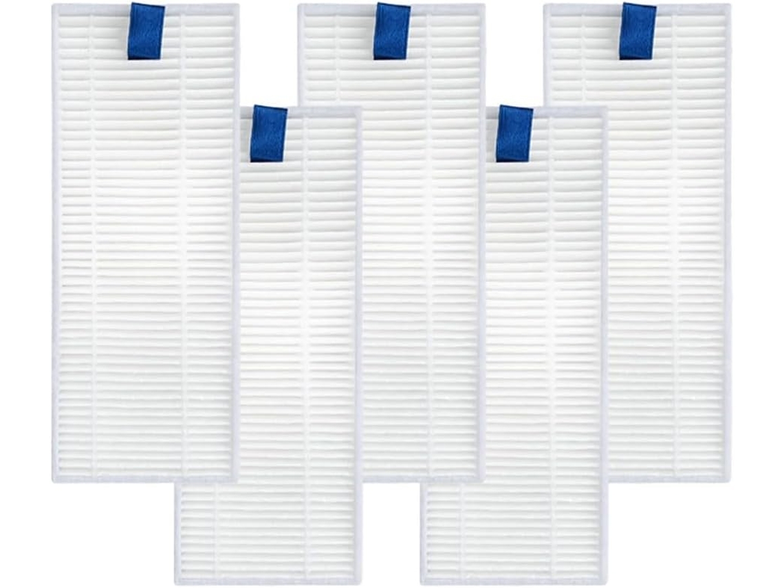 Kit Com 5 Filtros Laváveis Para Aspiradores De Pó Tefal Rr90, Rr9065,