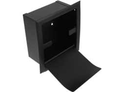 Porta Papel Higiênico Embutido Zerodeko Com Design Moderno, Em Aço Inoxidável Preto, Durável E Fácil De Usar, Para