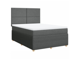 Box Spring Bed, Box Spring Beds Vidaxl Cinzeto Tecido (140 X 190 Cm)