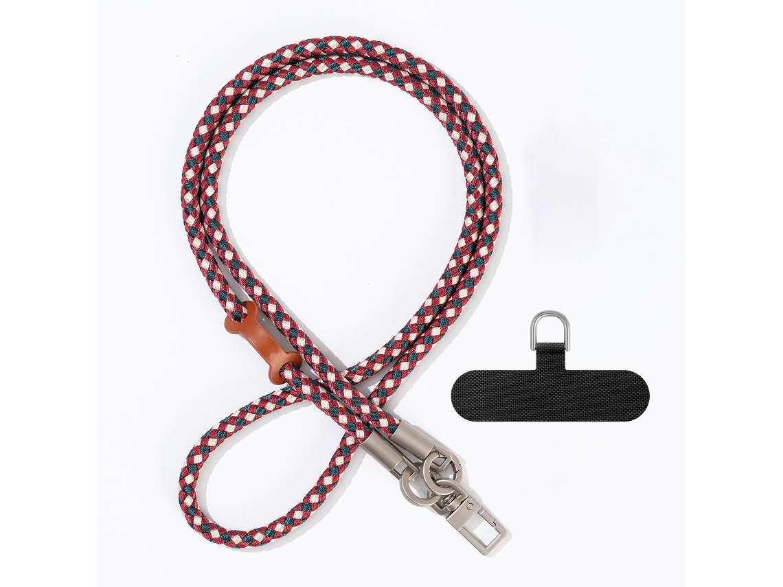Qu-dragon Scale Patterned Crossbody Mobile Phone Cordão De Transporte Trançado De Precisão Em Poliéster