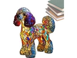 Abajur De Mesa Led Em Resina Formato Cachorro Para Iluminação Noturna