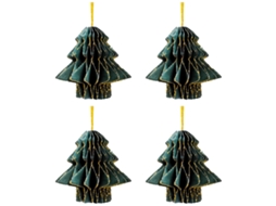 Conjunto de 4 Bolas de Natal em Forma de Lanterna LAXISCREED