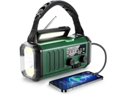 Rádio de Emergência com Bateria de 10000mah, Meteorológico e Lanterna AQUAFORGE