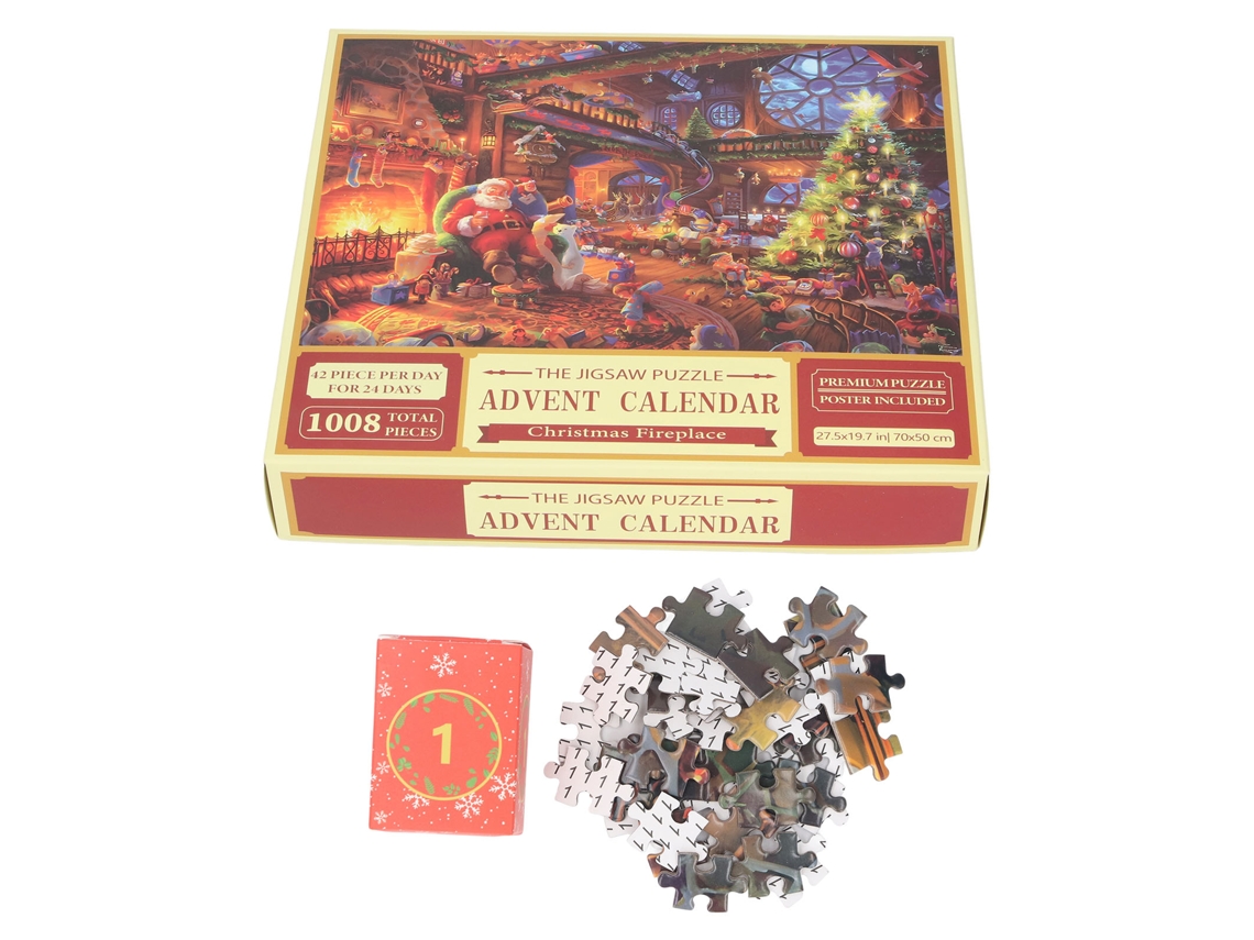Calendário de Adviento de Puzzle de Navidad 1008 Piezas Familiar