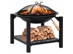 Vidaxl Braseira Com Atiçador 54x54x55 Cm Aço