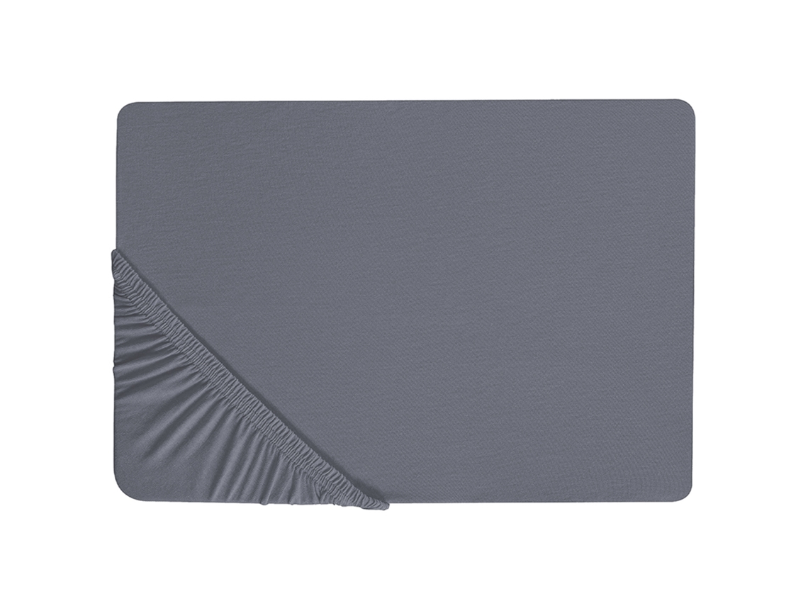 Sábana Beliani Janbu De Algodón Gris 90x200x30