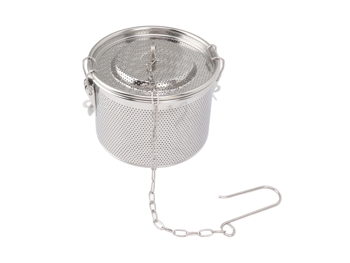 Coador de tempero em aço inoxidável 304 com corrente de calor para chá e sopas, 14 cm, marca S.