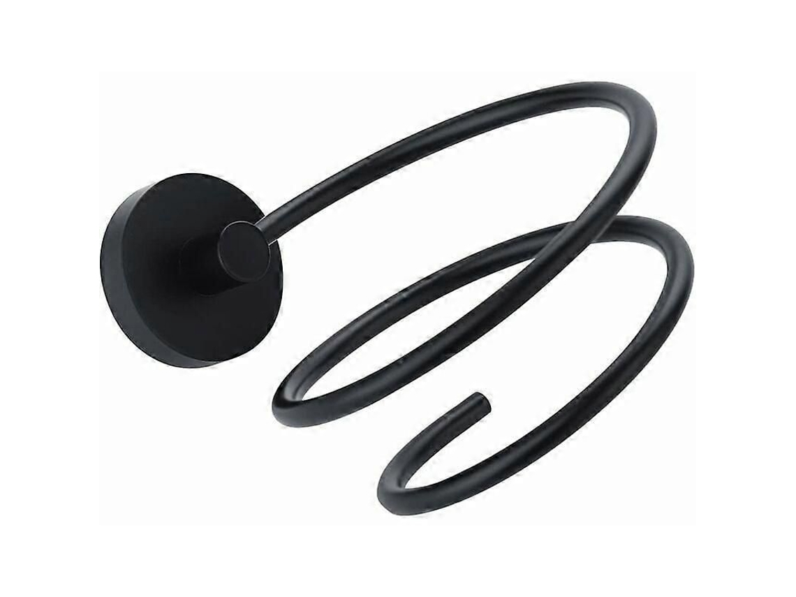 Suporte para Secador de Cabelo Preto Fosco, Banheiro Ou Quarto, Organizador Se Cador Aço Inoxi GOKOCO