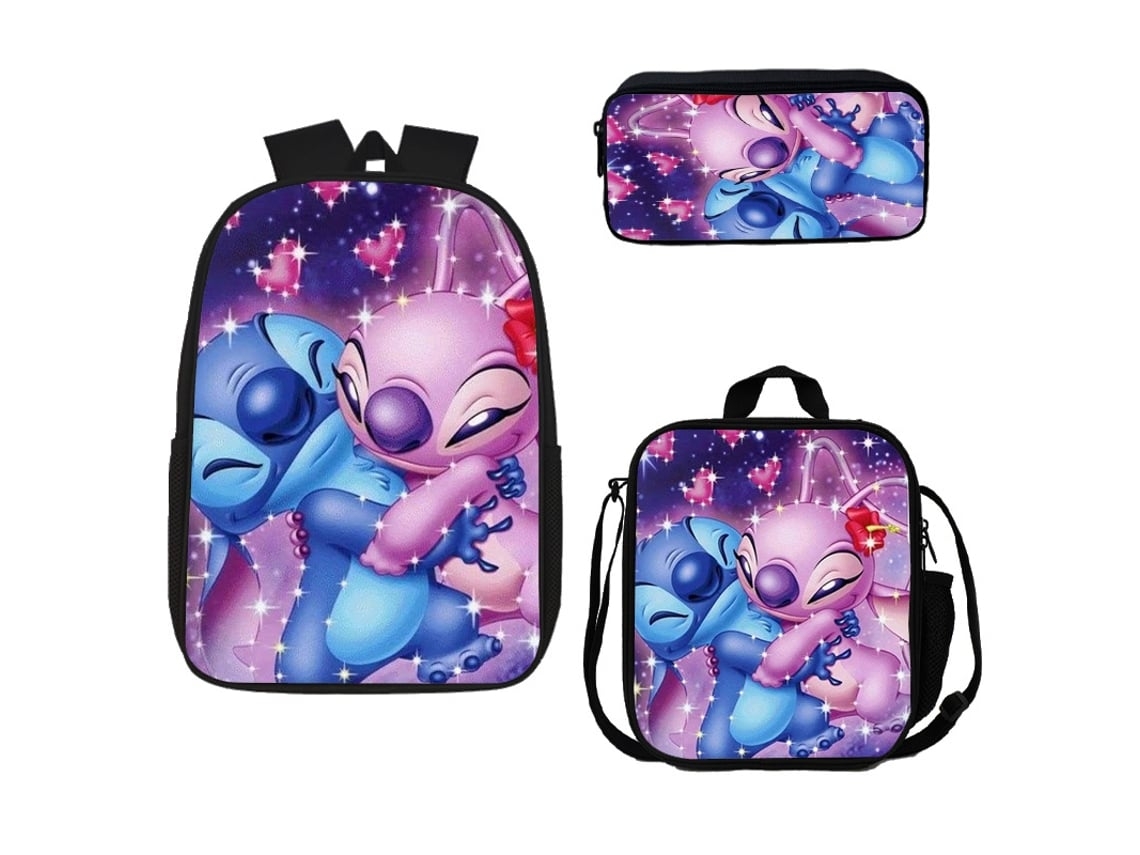 Mochila Estudantil Costura, 3 Peças, 17 Polegadas 5*