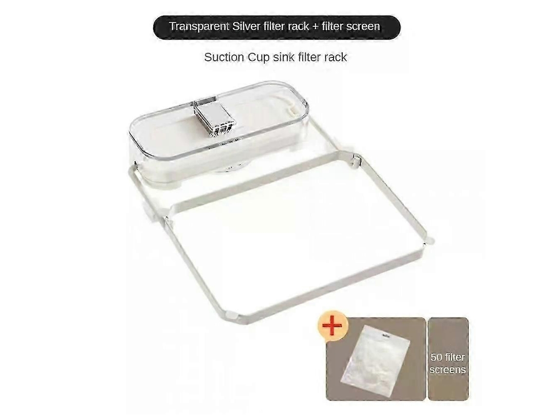 Suporte de Filtro Pia Cozinha Dobrável com Ventosa para Restos Comida, Saco Lixo Descartável Malha C Ozinha. GOKOCO